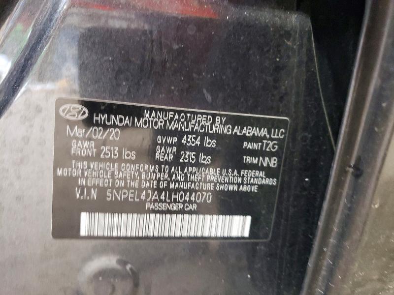 Aukcja sprzedaży 2020 Hyundai Sonata, vin: 5NPEL4JA4LH044070, numer aukcji: 51291776