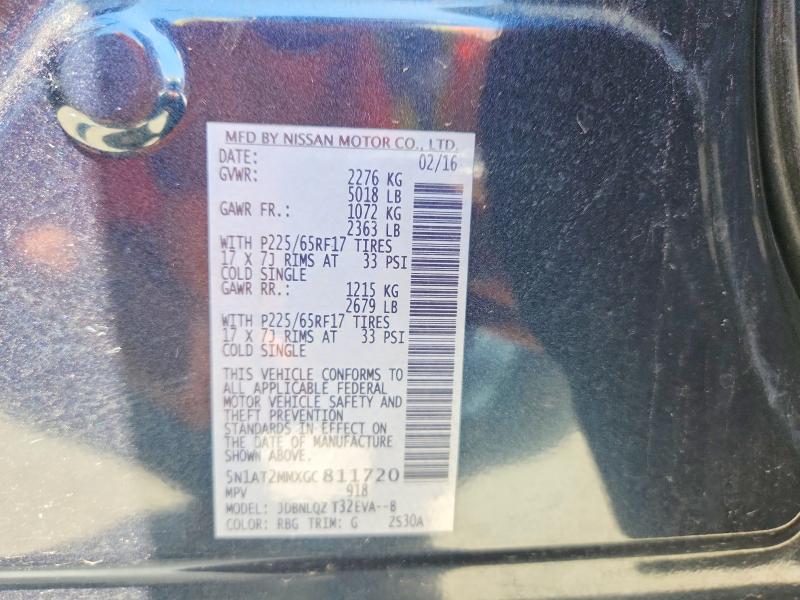 Aukcja sprzedaży 2016 Nissan Rogue, vin: 5N1AT2MMXGC811720, numer aukcji: 53266736