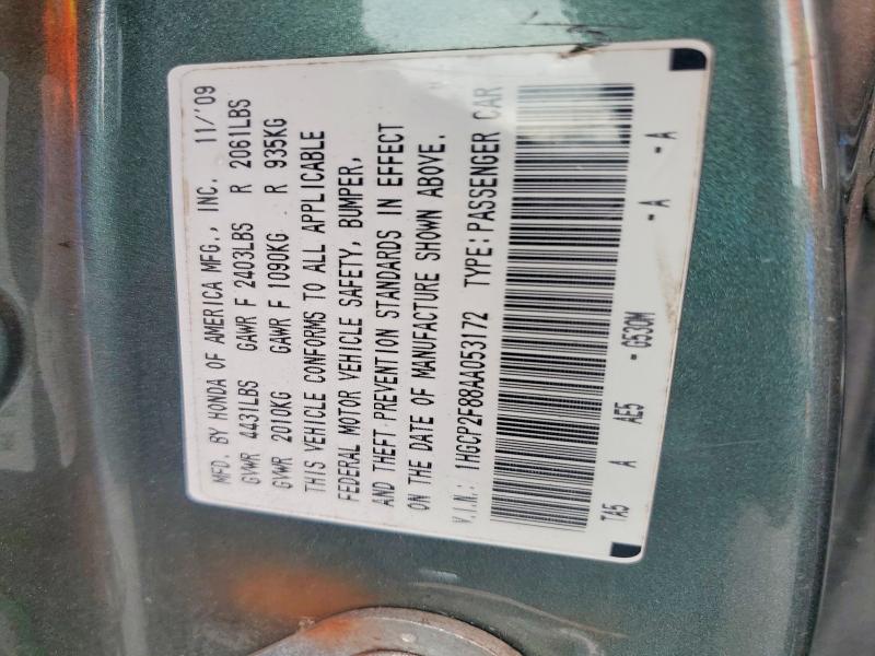 Продажа на аукционе авто 2010 Honda Accord, vin: 1HGCP2F88AA053172, номер лота: 52922386