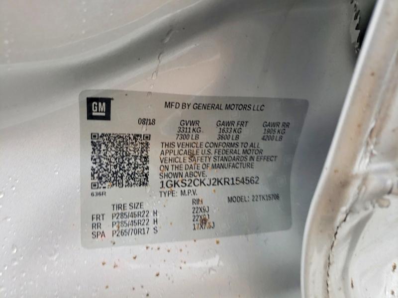 Продажа на аукционе авто 2019 Gmc Yukon, vin: 1GKS2CKJ2KR154562, номер лота: 52522846