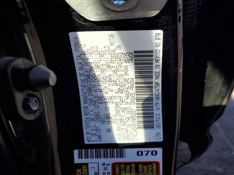 Продажа на аукционе авто 2012 Toyota Tacoma, vin: 3TMLU4EN6CM095257, номер лота: 54246856