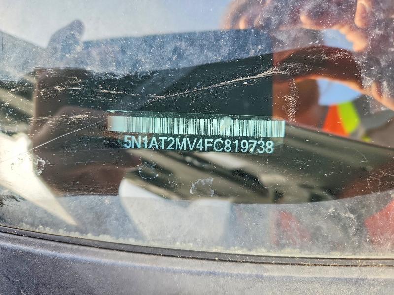2015 Nissan Rogue მანქანა იყიდება აუქციონზე, vin: 5N1AT2MV4FC819738, აუქციონის ნომერი: 52562666