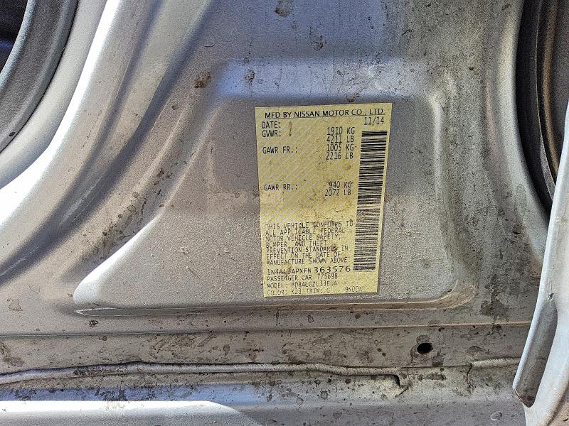 Aukcja sprzedaży 2015 Nissan Altima, vin: 1N4AL3APXFN363576, numer aukcji: 55418306