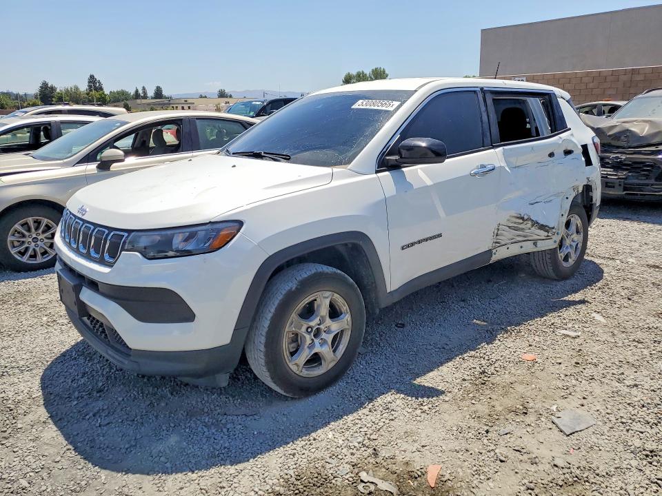 2022 Jeep Compass მანქანა იყიდება აუქციონზე, vin: 3C4NJDAB7NT202662, აუქციონის ნომერი: 53080566