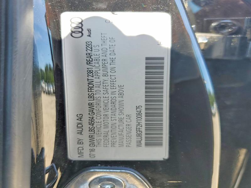 53053756 :رقم المزاد ، WAUJ8GFF2H1008475 vin ، 2017 Audi A3 مزاد بيع