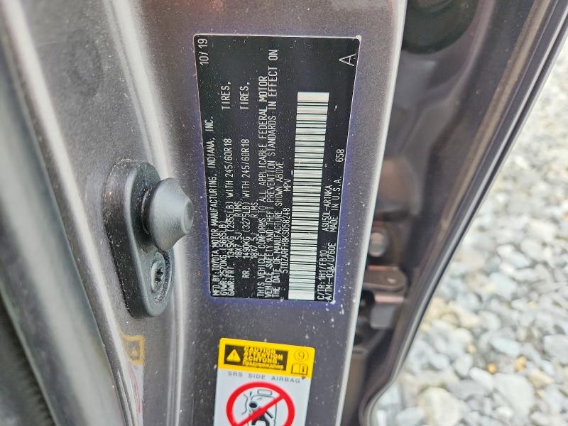 Aukcja sprzedaży 2019 Toyota Highlander, vin: 5TDZARFH8KS058248, numer aukcji: 54343526