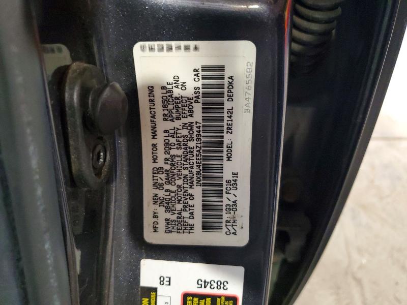 54412806 :رقم المزاد ، 1NXBU4EE5AZ199447 vin ، 2010 Toyota Corolla مزاد بيع