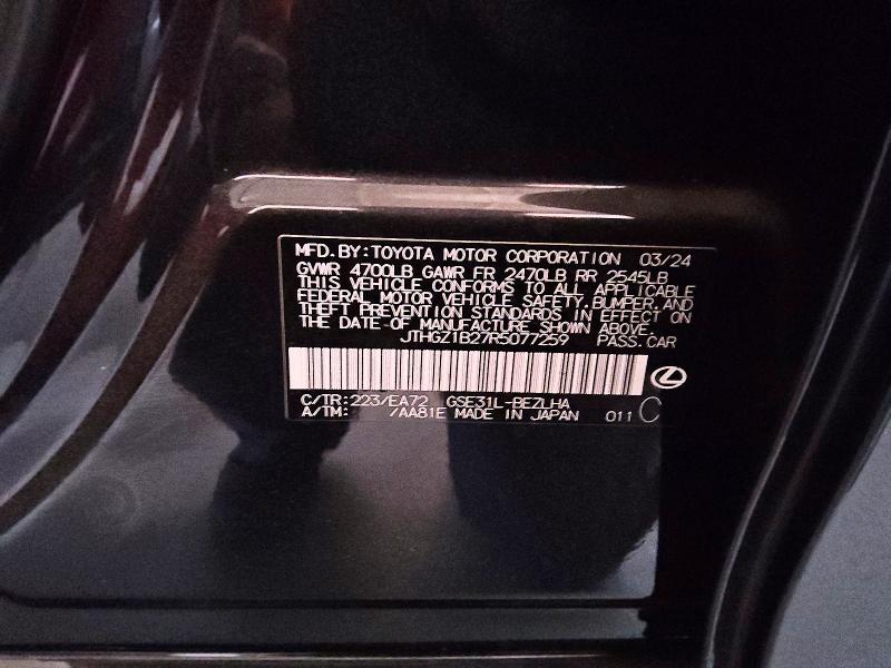 2024 Lexus Is 350 მანქანა იყიდება აუქციონზე, vin: JTHGZ1B27R5077259, აუქციონის ნომერი: 53173146