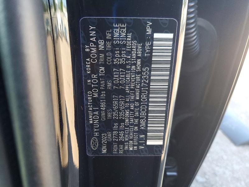 Продаж на аукціоні авто 2024 Hyundai Tucson, vin: KM8JBCD10RU172355, номер лоту: 54163106