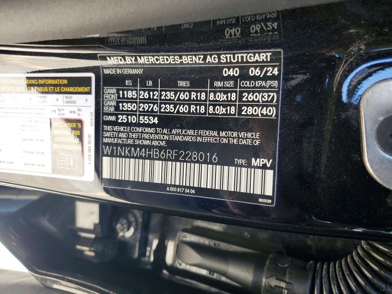 2024 Mercedes-benz Glc მანქანა იყიდება აუქციონზე, vin: W1NKM4HB6RF228016, აუქციონის ნომერი: 52530226
