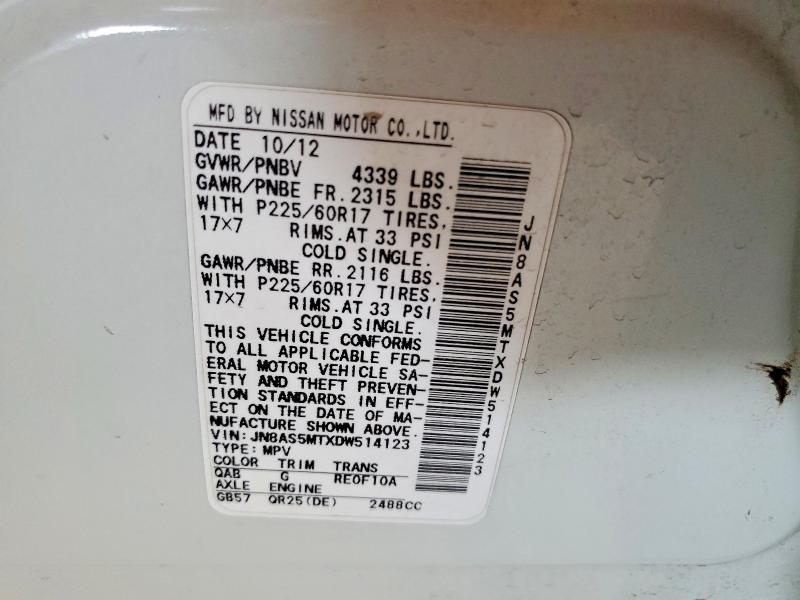 Продажа на аукционе авто 2013 Nissan Rogue, vin: JN8AS5MTXDW514123, номер лота: 54212096