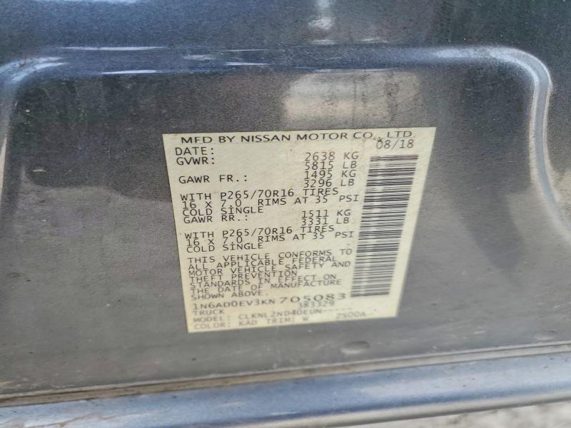 Aukcja sprzedaży 2019 Nissan Frontier, vin: 1N6AD0EV3KN705083, numer aukcji: 54607706