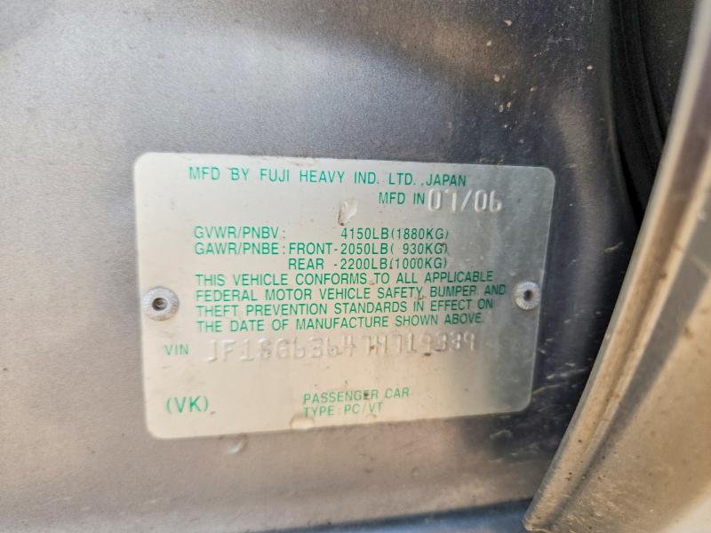Aukcja sprzedaży 2007 Subaru Forester, vin: JF1SG63647H719339, numer aukcji: 54351176