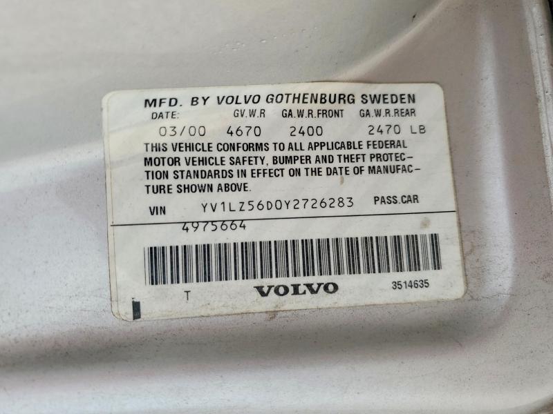 Продажа на аукционе авто 2000 Volvo V70, vin: YV1LZ56D0Y2726283, номер лота: 54079536