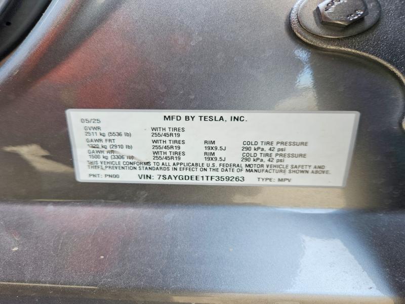 2026 Tesla Model Y მანქანა იყიდება აუქციონზე, vin: 7SAYGDEE1TF359263, აუქციონის ნომერი: 52426846