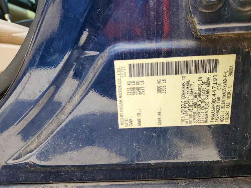 2014 Nissan Maxima მანქანა იყიდება აუქციონზე, vin: 1N4AA5AP0EC447191, აუქციონის ნომერი: 53770176