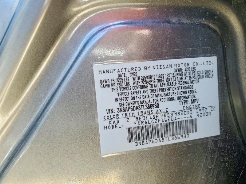 Aukcja sprzedaży 2026 Nissan Kicks, vin: 3N8AP6DA8TL386930, numer aukcji: 53128096