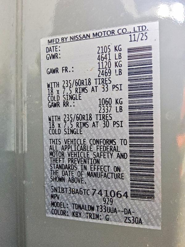 Продажа на аукционе авто 2026 Nissan Rogue, vin: 5N1BT3BA6TC741064, номер лота: 54869026