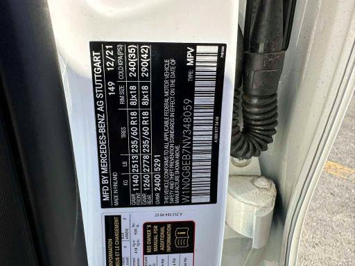 2022 Mercedes-benz Glc მანქანა იყიდება აუქციონზე, vin: W1N0G8EB7NV348059, აუქციონის ნომერი: 51471996