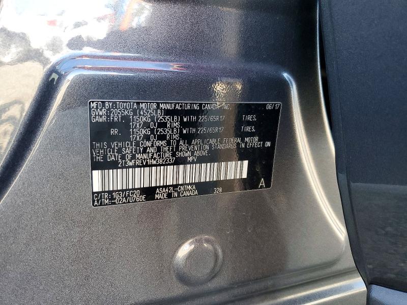 Продажа на аукционе авто 2017 Toyota Rav4, vin: 2T3WFREV1HW382337, номер лота: 53141896