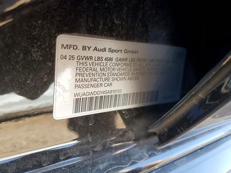 Aukcja sprzedaży 2025 Audi Rs3, vin: WUAGWDGY4SA910153, numer aukcji: 53063246