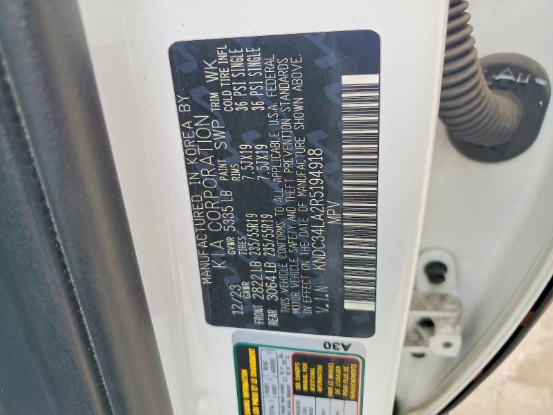 Aukcja sprzedaży 2024 Kia Ev6, vin: KNDC34LA2R5194918, numer aukcji: 54340156