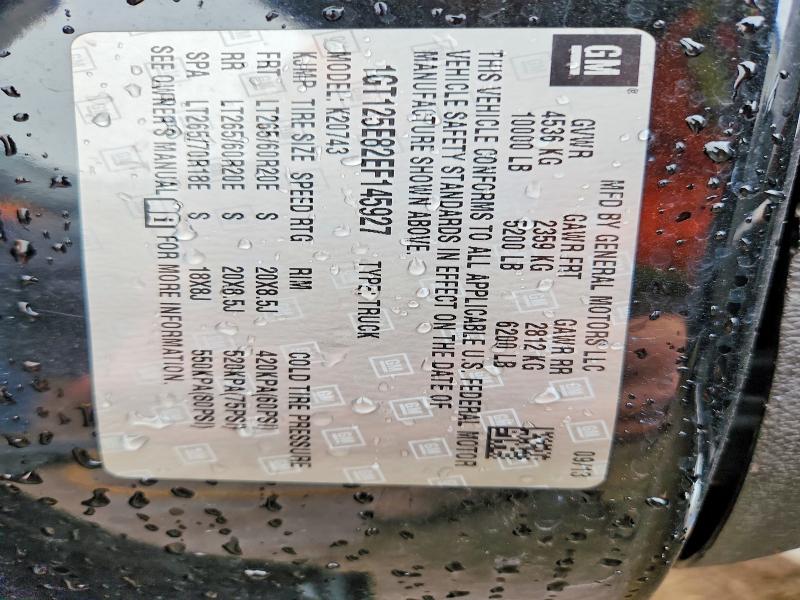 52128586 :رقم المزاد ، 1GT125E82EF145927 vin ، 2014 Gmc Sierra مزاد بيع