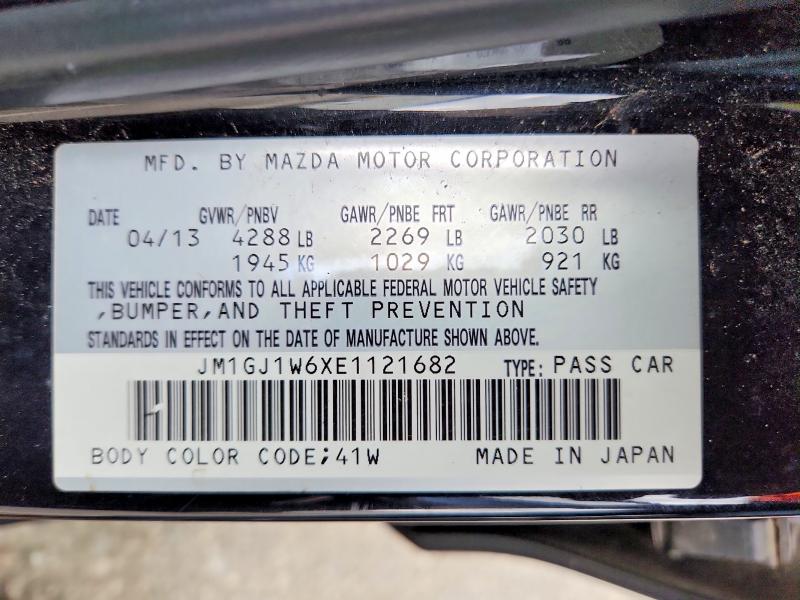 Продаж на аукціоні авто 2014 Mazda 6, vin: JM1GJ1W6XE1121682, номер лоту: 52234106