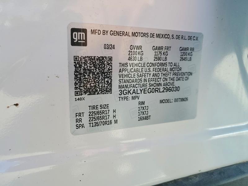 53162996 :رقم المزاد ، 3GKALYEG0RL296030 vin ، 2024 Gmc Terrain مزاد بيع