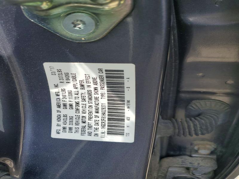 2017 Honda Accord მანქანა იყიდება აუქციონზე, vin: 1HGCR3F81HA029371, აუქციონის ნომერი: 53747366