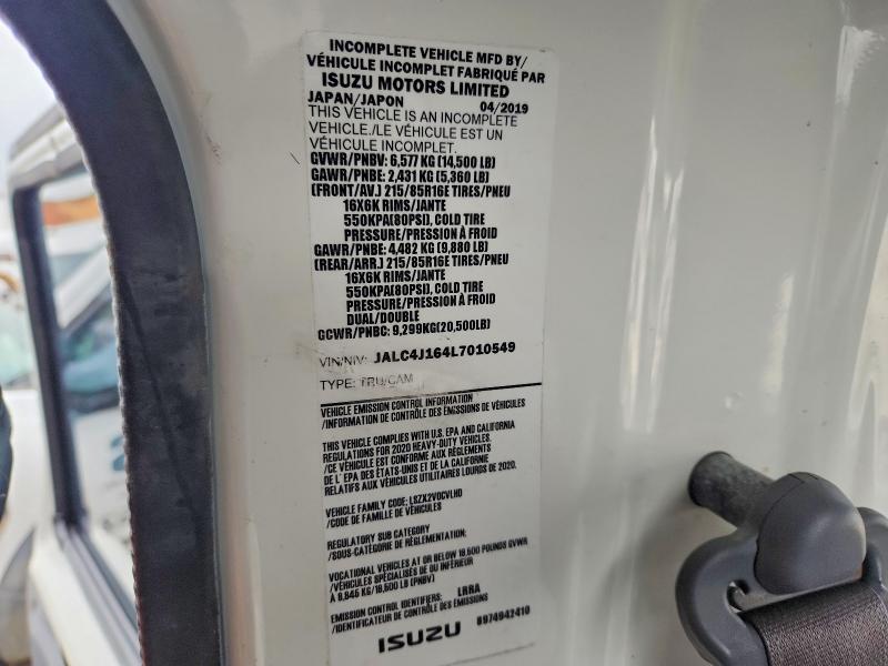 Продажа на аукционе авто 2020 Isuzu Npr Hd, vin: JALC4J164L7010549, номер лота: 51848276