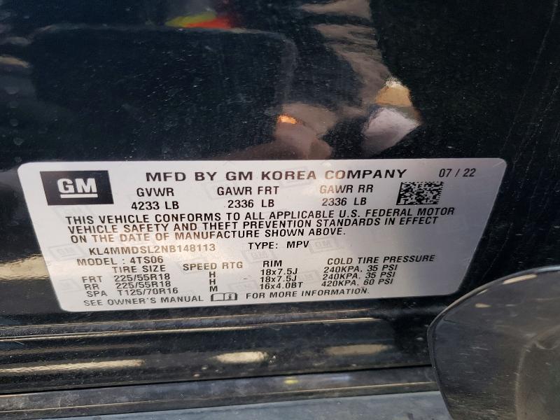 2022 Buick Encore Gx მანქანა იყიდება აუქციონზე, vin: KL4MMDSL2NB148113, აუქციონის ნომერი: 55162276