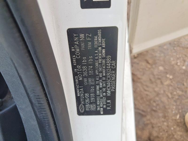 Aukcja sprzedaży 2008 Hyundai Accent, vin: KMHCN46CX8U244889, numer aukcji: 54968026