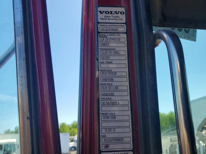 Aukcja sprzedaży 2000 Volvo Conventional, vin: 4V5JC2UF6YN869285, numer aukcji: 55001866