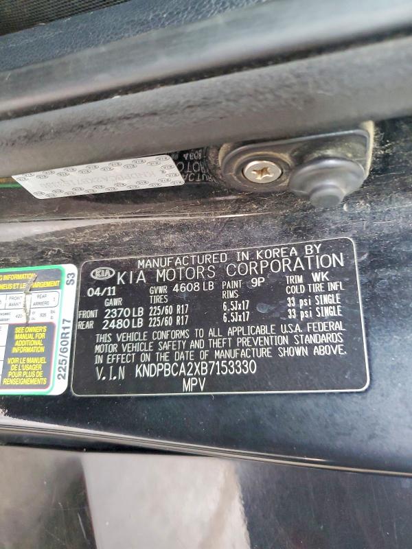 Aukcja sprzedaży 2011 Kia Sportage, vin: KNDPBCA2XB7153330, numer aukcji: 54798616