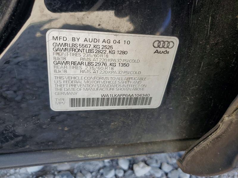 Aukcja sprzedaży 2010 Audi Q5 Premium Plus Quat, vin: WA1LKAFP6AA104340, numer aukcji: 54121126