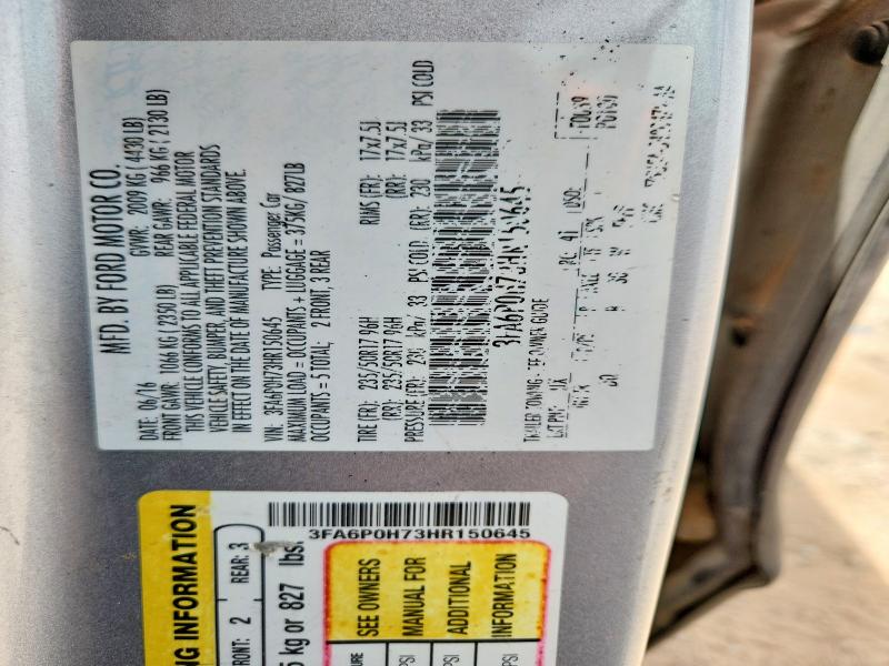 Продажа на аукционе авто 2017 Ford Fusion, vin: 3FA6P0H73HR150645, номер лота: 53721326