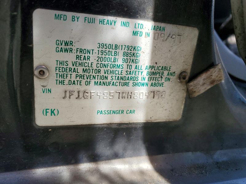 Продажа на аукционе авто 1998 Subaru Impreza, vin: JF1GF4857WH804798, номер лота: 54645106