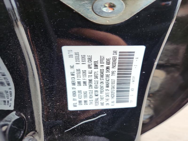 Auction sale of the 2016 Honda Accord, vin: 1HGCR2F57GA019507, lot number: 52466016