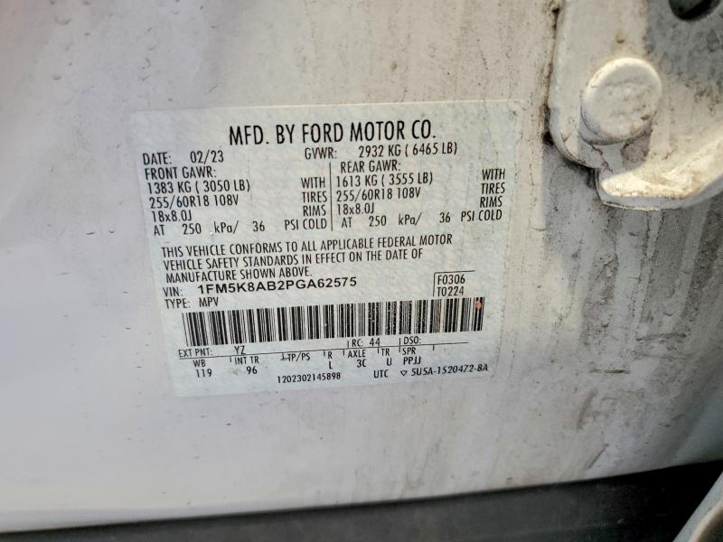 Aukcja sprzedaży 2023 Ford Explorer, vin: 1FM5K8AB2PGA62575, numer aukcji: 53452836