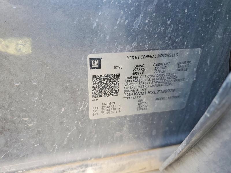 2020 Gmc Acadia მანქანა იყიდება აუქციონზე, vin: 1GKKNMLSXLZ188979, აუქციონის ნომერი: 52548376