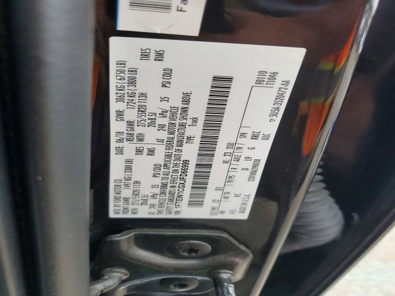 Продажа на аукционе авто 2018 Ford F150, vin: 1FTEW1CGXJFD66999, номер лота: 54534576