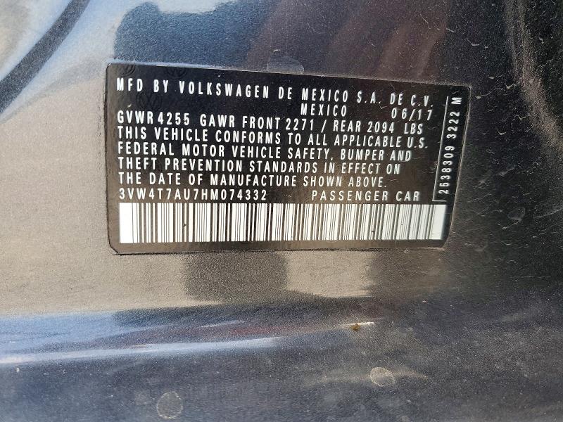 Продаж на аукціоні авто 2017 Volkswagen Gti, vin: 3VW4T7AU7HM074332, номер лоту: 54667706