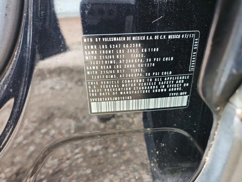 Продаж на аукціоні авто 2018 Volkswagen Tiguan, vin: 3VV3B7AX5JM019185, номер лоту: 55131276