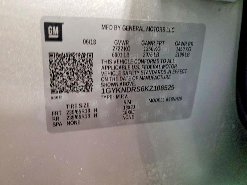 Aukcja sprzedaży 2019 Cadillac Xt5, vin: 1GYKNDRS6KZ108525, numer aukcji: 54687756