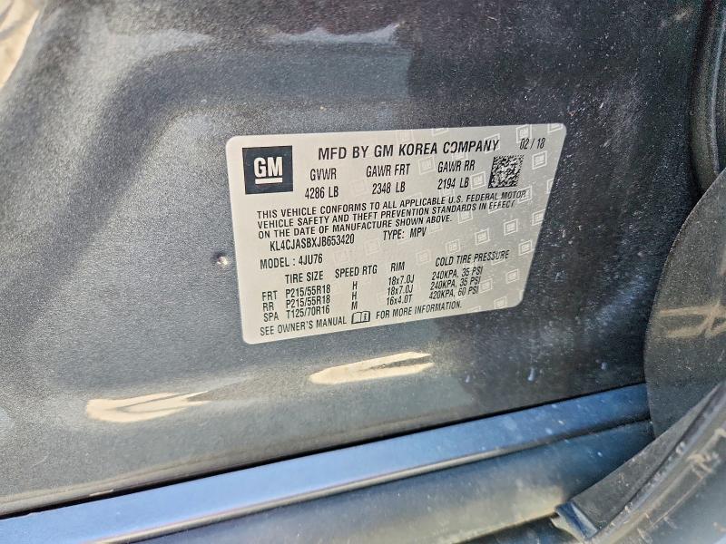 Продажа на аукционе авто 2018 Buick Encore, vin: KL4CJASBXJB653420, номер лота: 53253896