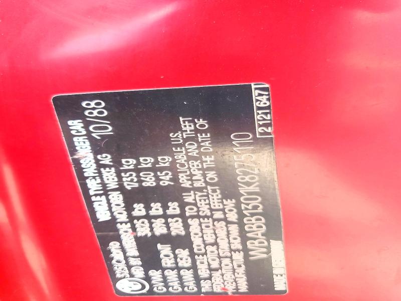 1989 Bmw 325 მანქანა იყიდება აუქციონზე, vin: WBABB1301K8275110, აუქციონის ნომერი: 54685126