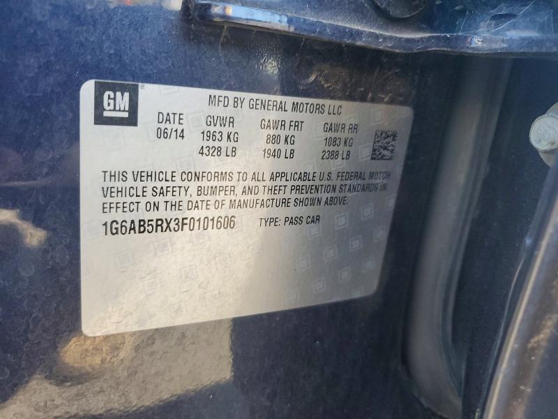 Aukcja sprzedaży 2015 Cadillac Ats, vin: 1G6AB5RX3F0101606, numer aukcji: 55419776