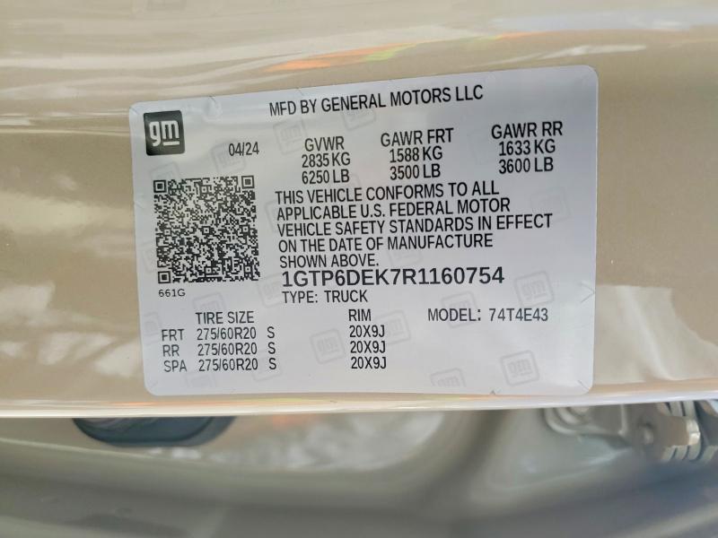 Продажа на аукционе авто 2024 Gmc Canyon, vin: 1GTP6DEK7R1160754, номер лота: 53826366