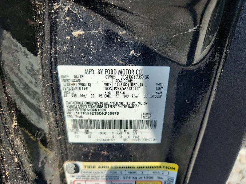 Продаж на аукціоні авто 2013 Ford F150, vin: 1FTFW1ET6DKF35975, номер лоту: 52853146